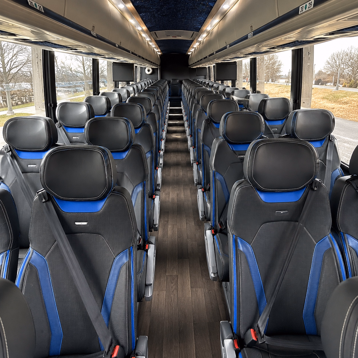 berkeley charter bus services interior